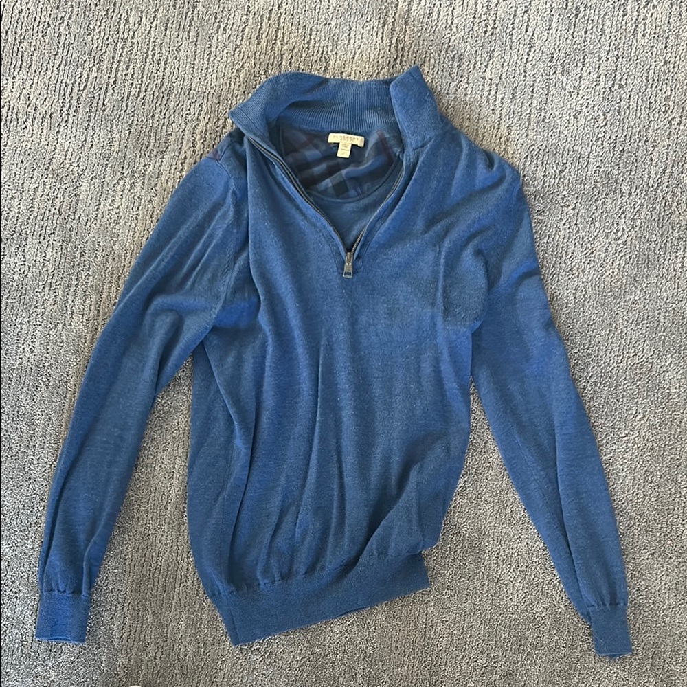 Blueberry Men's Blue Half-Zip Sweater